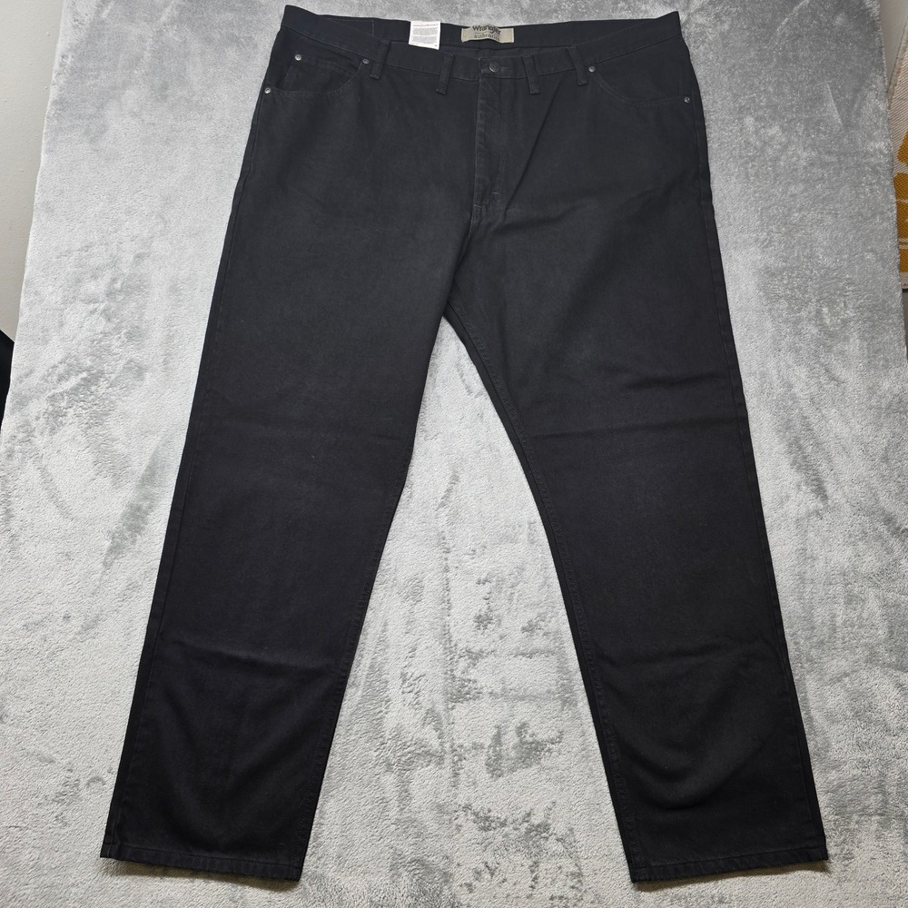 Wrangler Authentics Mens Relaxed Fit Jeans Mens 46x32 Black Denim 10ZM200BK‎ NWT